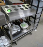 10-Hole SS Silverware Holder