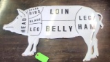 Tin Hog Butchering Sign