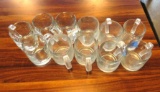 (11) Glass Beer Mugs