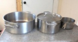 (3) SS Heavy-Duty Pots