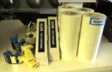(24) Rolls of ULINE White Tape & (5) Tape Dispensers