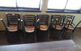 (10) Ladderback Metal & Wood Chairs