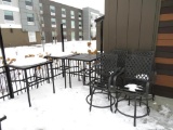 Steel Outdoor Patio Furniture (3) 4-Top Tables & (12) Chairs