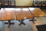(3) Wooden 2-Top Tabletops