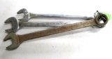 (3) Wright & Cornwall Heavy-Duty SAE Combination Wrenches
