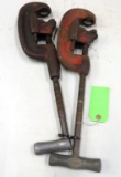 (2) Ridgid #1 & #2 Heavy-Duty Pipe Cutters