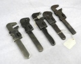 (5) Asst. Adjustable Wrenches