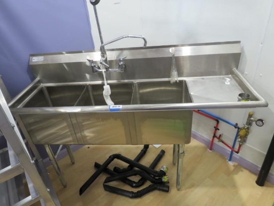 3-Bay SS Commercial Sink
