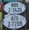 (4) Euro License Plates