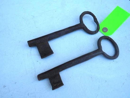 (2) Large Wrought Iron Church Keys