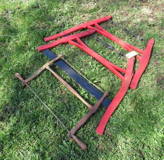 (3) Antique Bow Saws