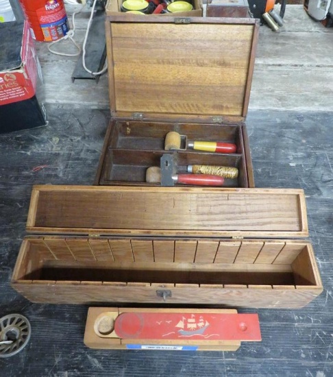 (3) Vintage Wooden Boxes