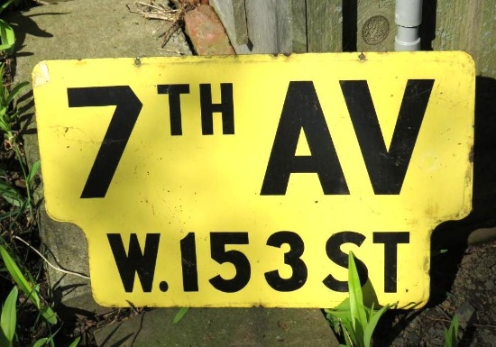 Antique NYC Double Sided Street Sign