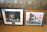 (2) Framed Fred Swan Sugarhouse Prints