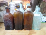 (11) Antique Glass Bottles