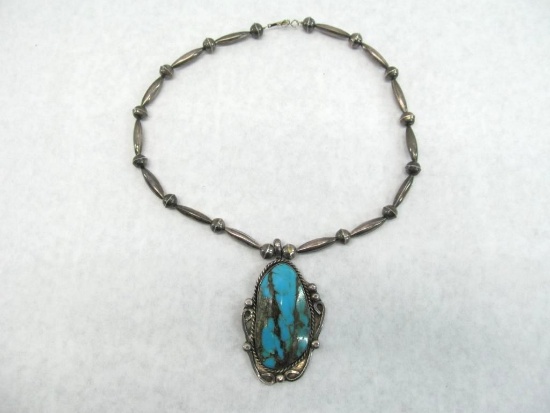 Navajo Sterling & Turquoise Pendant