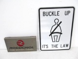 Rossignol Sign & Buckle Up Sign