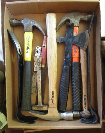 (10) Hammers & Pry Bars, Etc...