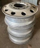 (3) 10-Lug Aluminum Truck Wheels