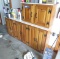 (1) 3-Door Wood Cabinet & (1) 1-Door Wood Cabinet