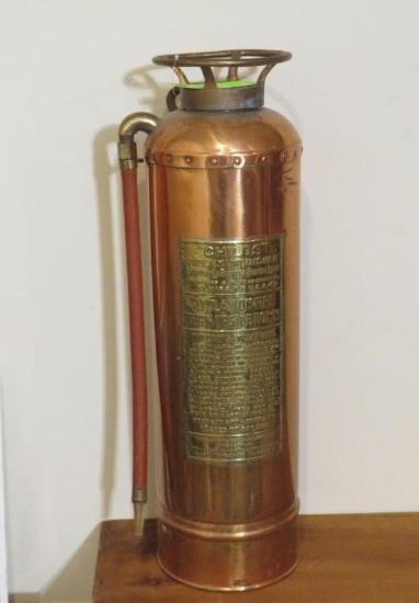 Child's Antique Copper Fire Extinguisher