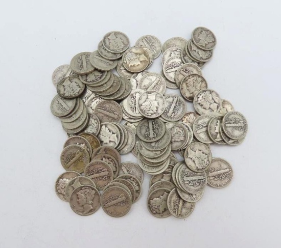 (104) U.S. Mercury Dimes
