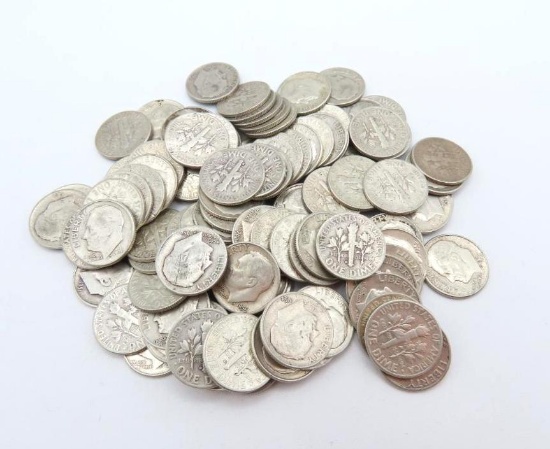 (100) Silver U.S. Roosevelt Dimes