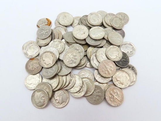 (100) Silver U.S. Roosevelt Dimes