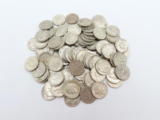 (100) Silver U.S. Roosevelt Dimes