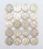 (20) U.S. Franklin Half Dollars