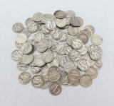 (100) U.S. Mercury Dimes
