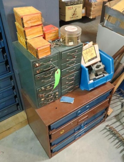 4 Sliding Drawer Lawson Tool Cabinet W/ Small Fastener Cabinet