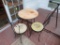 (3) Wire Back Ice Cream Parlor Chairs w/Table