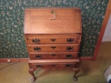 Queen Anne Style Taylor Solid Maple Secretary