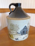 Salt Glazed Custom Painted Jug