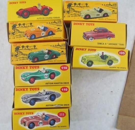 (9) Dinky Toy Remake Race Cars