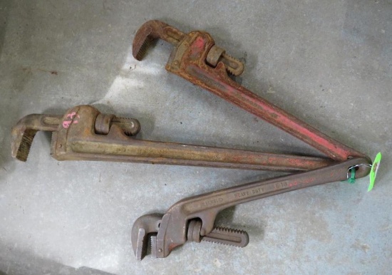 (3) Ridgid Pipe Wrenches