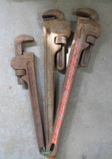 (3) Ridgid & Craftsman Pipe Wrenches