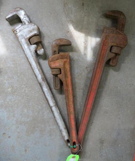 (3) Ridgid & Craftsman Pipe Wrenches