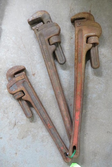 (3) Ridgid Pipe Wrenches