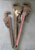 (3) Ridgid & Craftsman Pipe Wrenches