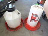 (2) Poultry Fountains & Crate
