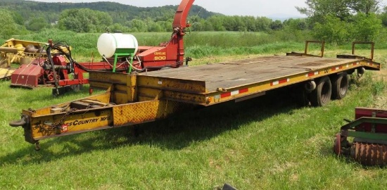 1998 Cross Country 10-Ton Tandem Axle Deck Over Tag-A-Long Trailer