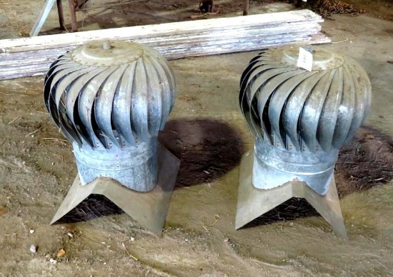 (2) Rooftop Exhaust Vents/Turbine Ventilators