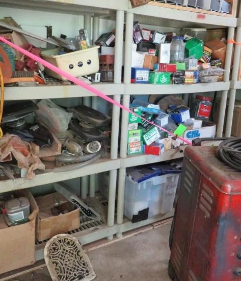 Asst. Fasteners & Hardware On Shelfs