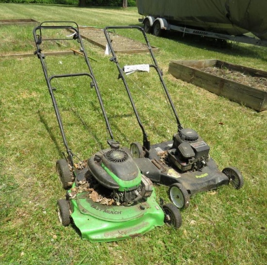 (2) Gas Powered Push Mowers