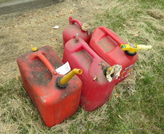 (4) Poly Gas Cans