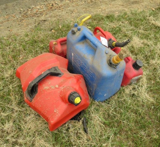(5) Asst. Poly Gas Cans