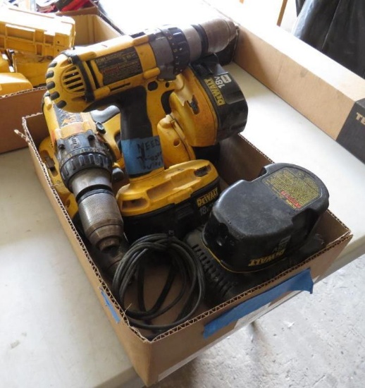 (3) Dewalt 18v Cordless Drills