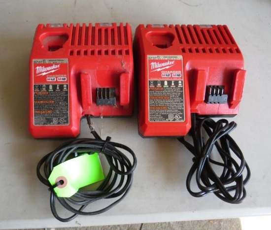 (2) Milwaukee Battery Chargers